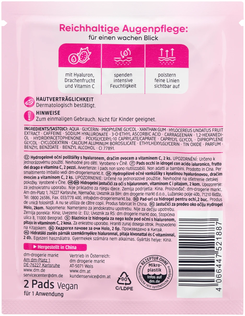 Balea Hydrogel Oogpads Holo – Stralende Ogen - Afbeelding 2