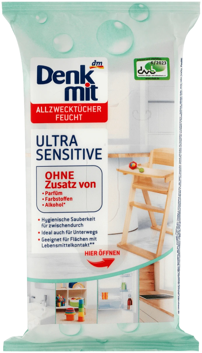Denkmit Vochtige Allesdoekjes Ultra Sensitive, 50 Stuks