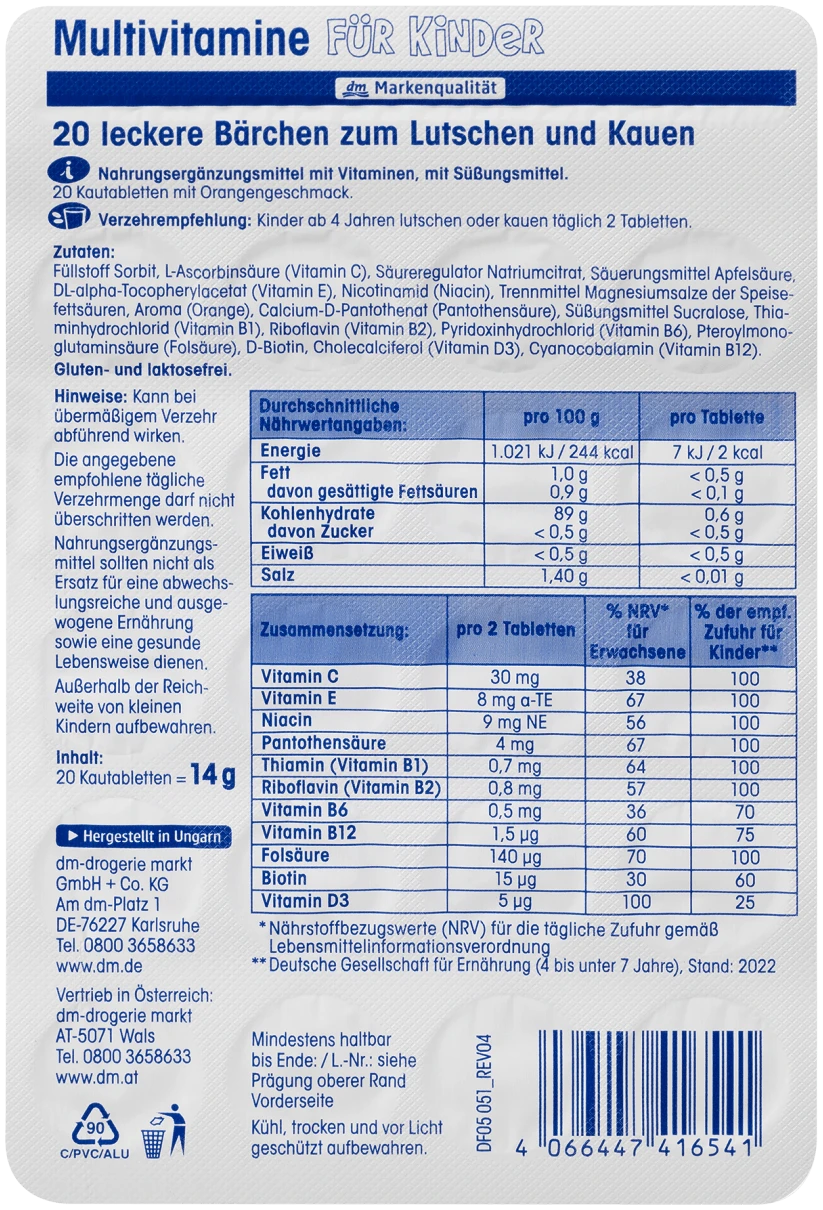 Mivolis Multivitaminen Voor Kinderen Kauwtabletten - Afbeelding 2