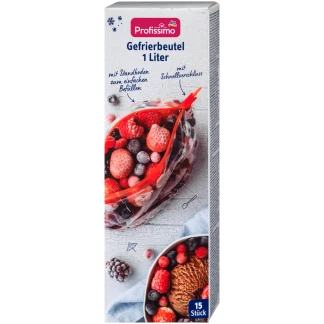 Profissimo Diepvrieszakken 1 L Met Snelsluiting - 15 Stuks