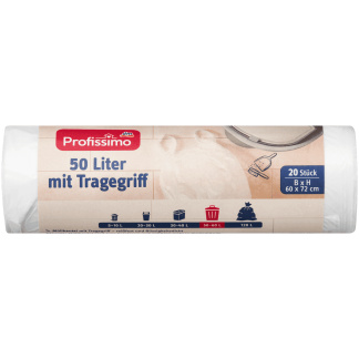 Profissimo Vuilniszakken 50L met Draaggreep, 20st