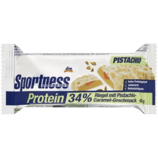DM Sportness Eiwitreep Pistache Karamel, 40g
