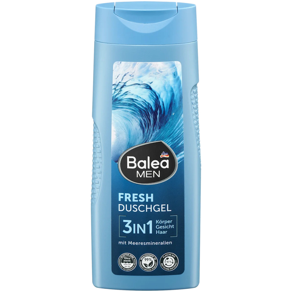 Balea Men Fresh Douchegel 3-in-1 – Lichaam, Gezicht & Haar