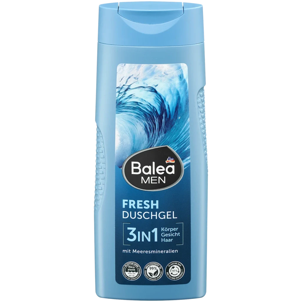 Balea Men Fresh Douchegel 3-in-1 – Lichaam, Gezicht & Haar