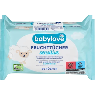 Babylove Vochtige Doekjes Sensitive 160 Stuks
