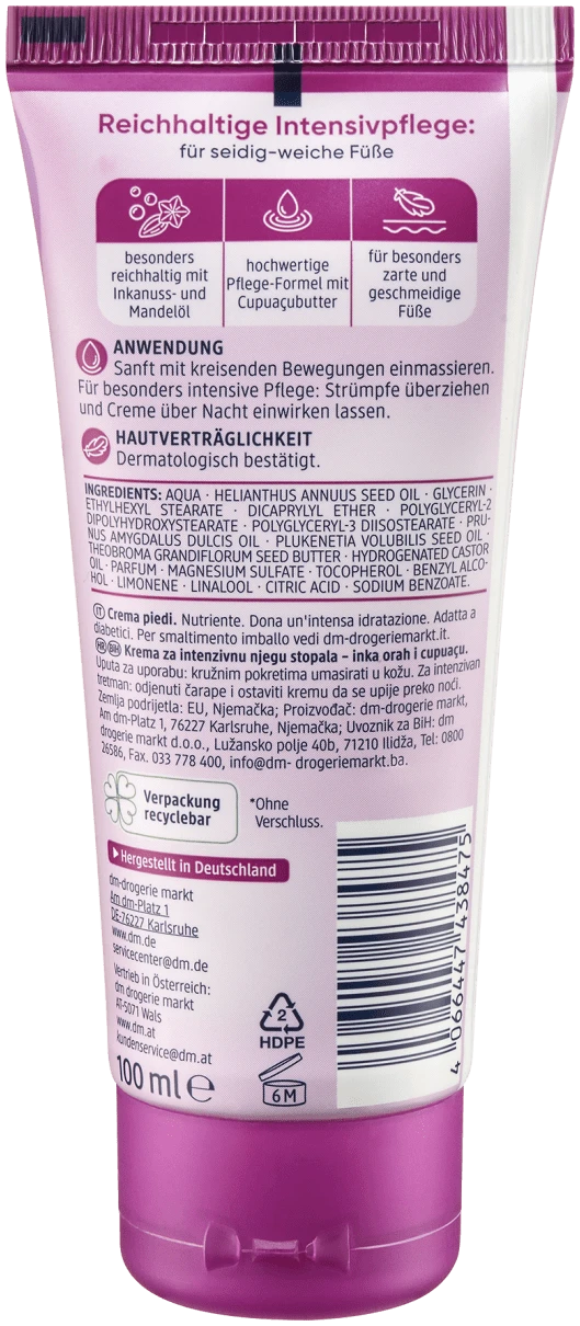 Balea Intensieve Voetcrème, 100 ml - Voor Zijdezachte Voeten - Afbeelding 2