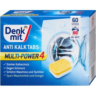 Denkmit Wasmachinereiniger Tabs Anti-Kalk, 60 Stuks
