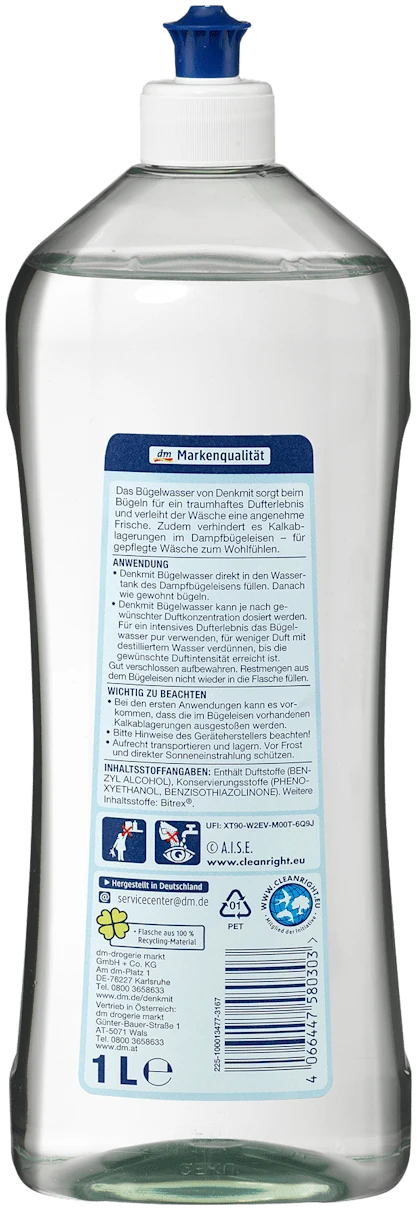 Denkmit Strijkwater – Fris en Kalkwerend Strijkgemak - Afbeelding 2