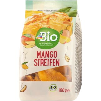 dmBio Gedroogd Fruit Mangoreepjes – 100 g