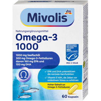 Mivolis Omega-3 1000 Capsules - Hoogwaardige Zeevisolie
