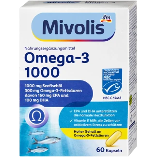 Mivolis Omega-3 1000 Capsules - Hoogwaardige Zeevisolie