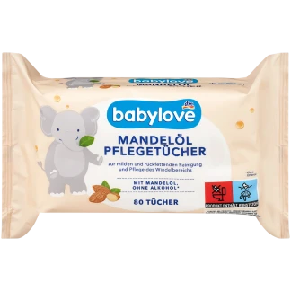 Babylove Amandelolie Verzorgingsdoekjes, 80 Stuks