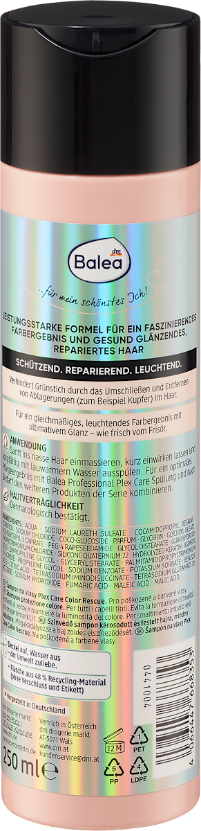 Balea-PROFESSIONAL-Shampoo-Plex-Care-Color-Rescue-1 – GoedkopeActies.nl