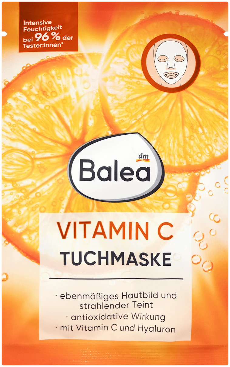 Balea Tuchmaske Vitamin C | Hydratatie en Verzorging