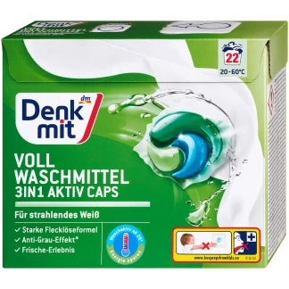 Denkmit Activ Caps 3in1 Wasmiddel, 22 Wl
