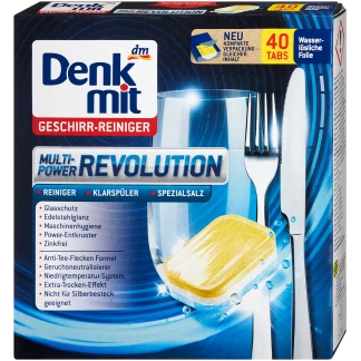 Denkmit Multi-Power Revolution, 40 Stuks Voor De Afwasmachine