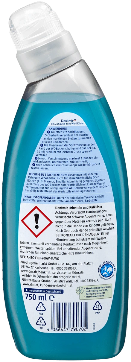 Denkmit WC Reiniger Urinsteen & Kalkoplosser - Afbeelding 2