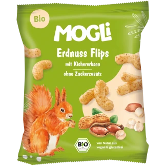 MOGLi Kindersnack Erdnuss Flips Met Kikkererwten