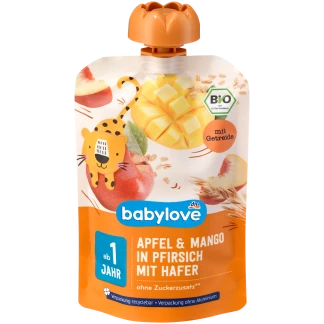 babylove Apfel & Mango in Pfirsich met Havermout