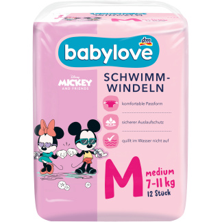 Babylove Zwemluiers Maat M (7-11 kg) - 12 Stuks