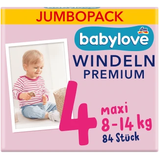 Babylove Luiers Premium Maat 4 Maxi (8-14 kg) Jumbopack