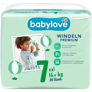 Babylove Luiers Maat 7 XXL 16+ kg - 30 Stuks