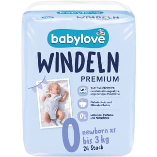 Babylove Luiers Maat 0 Newborn XS - 24 Stuks