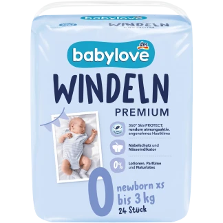 Babylove Luiers Maat 0 Newborn XS - 24 Stuks