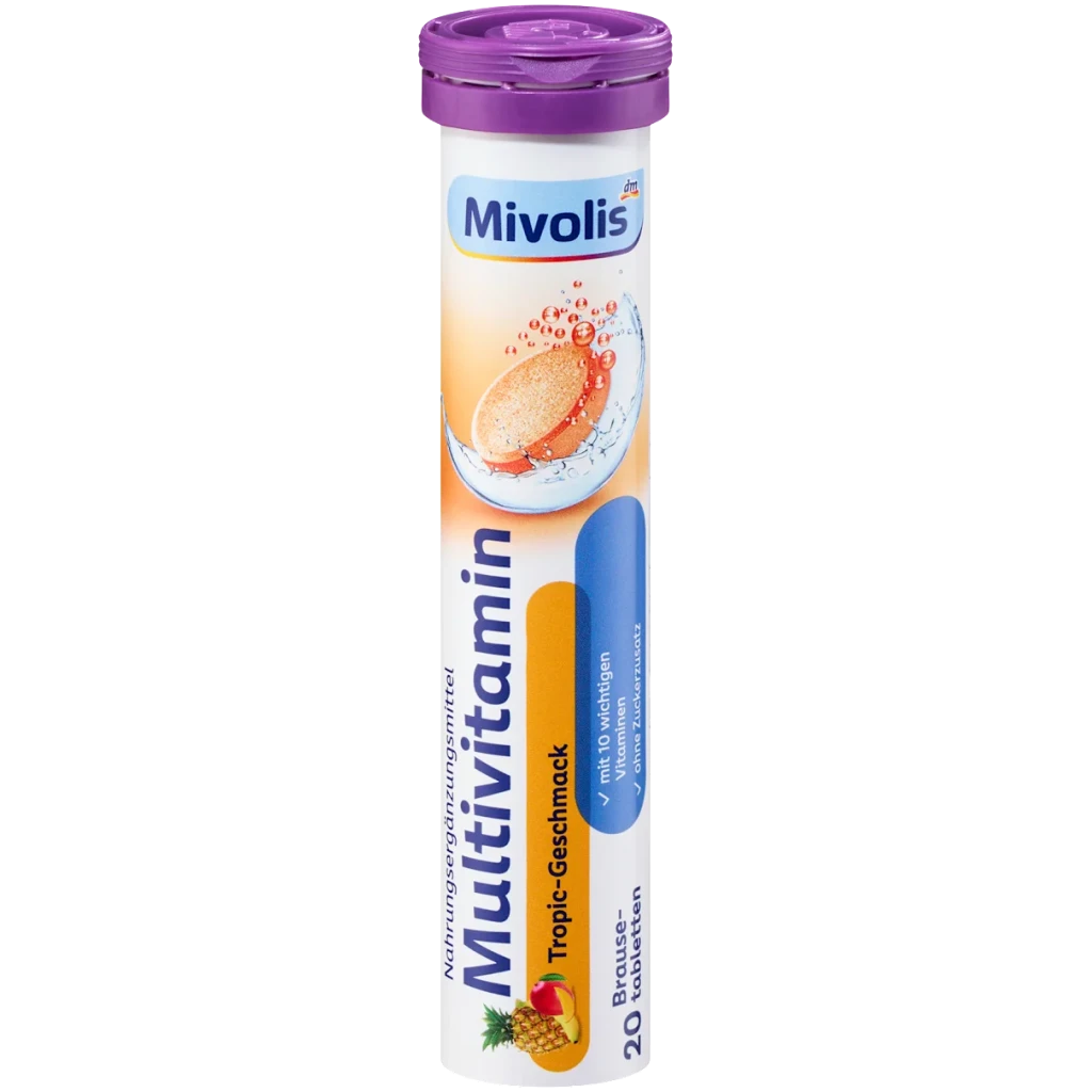 Mivolis Multivitaminen Bruistabletten – 20 Stuks