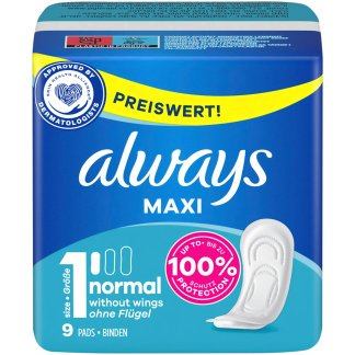 Always Maxi Binden Normal 10 Stuks Always Maandverband