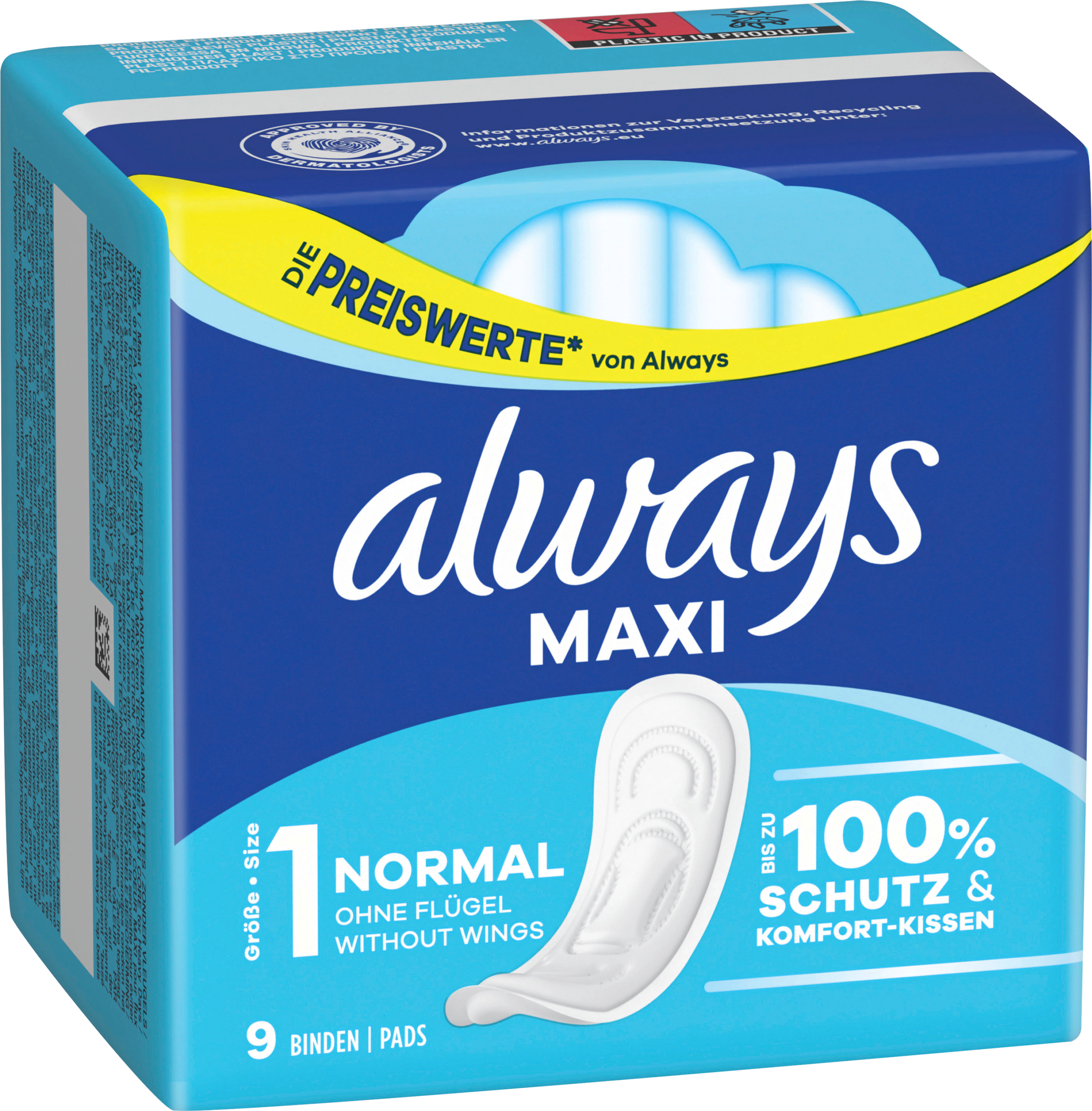 Always Maxi Binden Normal 9 Stuks Always Maandverband