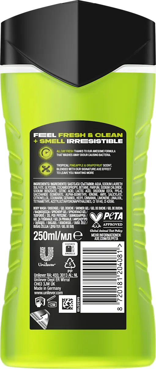 AXE Douchgel Epic Fresh 3‑in‑1 250 ml - Afbeelding 2