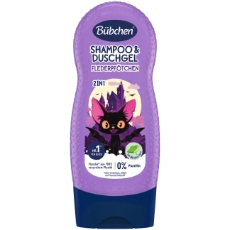 Bübchen Kinder 2‑in‑1 Shampoo & Douchgel Vleermuispootjes 230 ml
