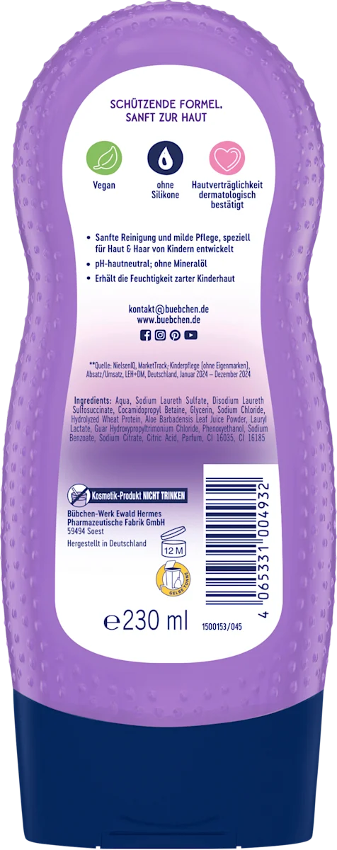 Bübchen Kinder 2‑in‑1 Shampoo & Douchgel Vleermuispootjes 230 ml - Afbeelding 2
