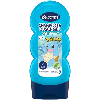 Bübchen Kinder 2‑in‑1 Shampoo & Douchgel Pokémon Schiggy 230 ml