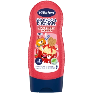 Bübchen Kinder 2‑in‑1 Shampoo & Douchgel Spaghettie‑Ijs Monster 230 ml