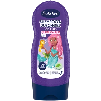 Bübchen Kinder 3‑in‑1 Shampoo, Douchegel & Conditioner Zeemagie 230 ml