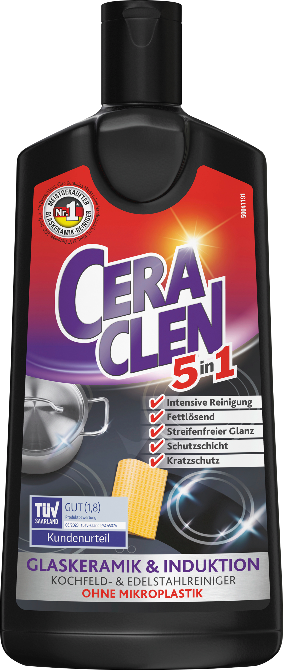 Ceraclen Glaskeramiekreiniger en Inductiereiniger 3 in 1 200 ml