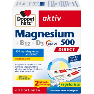 Doppelherz Magnesium 500 Mg Direkt Sticks Sinaasappel 60 Stuks