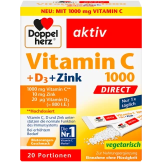 Doppelherz Vitamine C + Zink 1000 Mg 20 Sticks