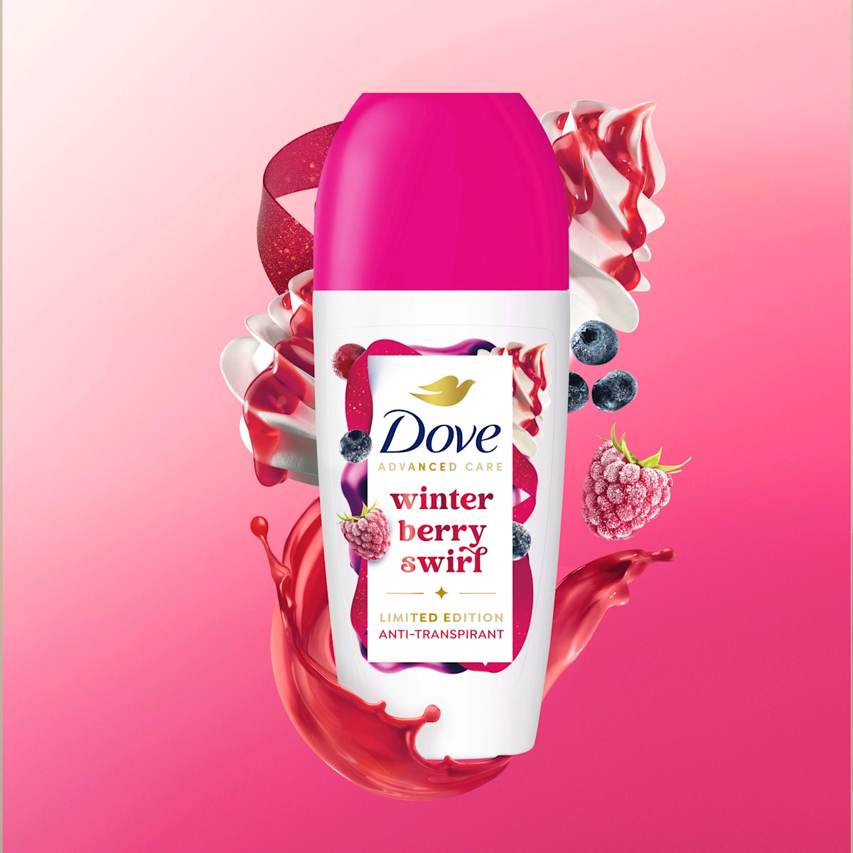 Dove Antitranspirant Deo Roll‑On Advanced Care Winter Berry Swirl 50 ml - Afbeelding 3