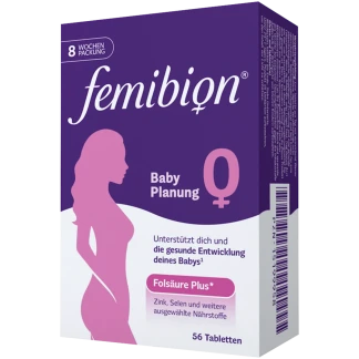 Femibion Babyplanning 0 Kinderwens Foliumzuur Metafolin 56 Tabletten