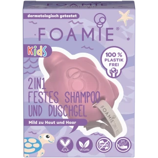Foamie 2‑in‑1 Vaste Shampoo & Douchgel Lila 80 g