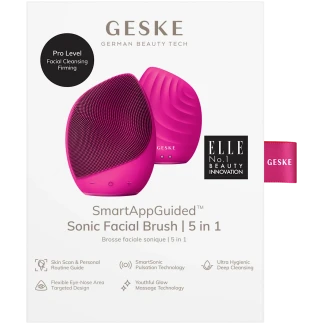 GESKE Sonic Facial Brush 5 in 1 Magenta Diepe Gezichtsreiniging en Massage