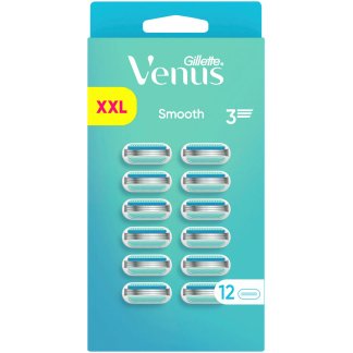 Gillette Venus Smooth Rasierklingen 12‑pack Vervangende Scheerkoppen