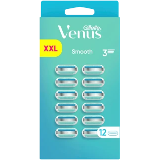 Gillette Venus Smooth Rasierklingen 12‑pack Vervangende Scheerkoppen