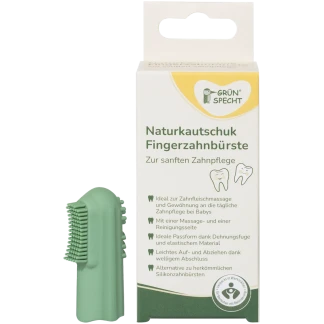 Grünspecht Vinger Tandenborstel Natuurrubber Voor Baby's