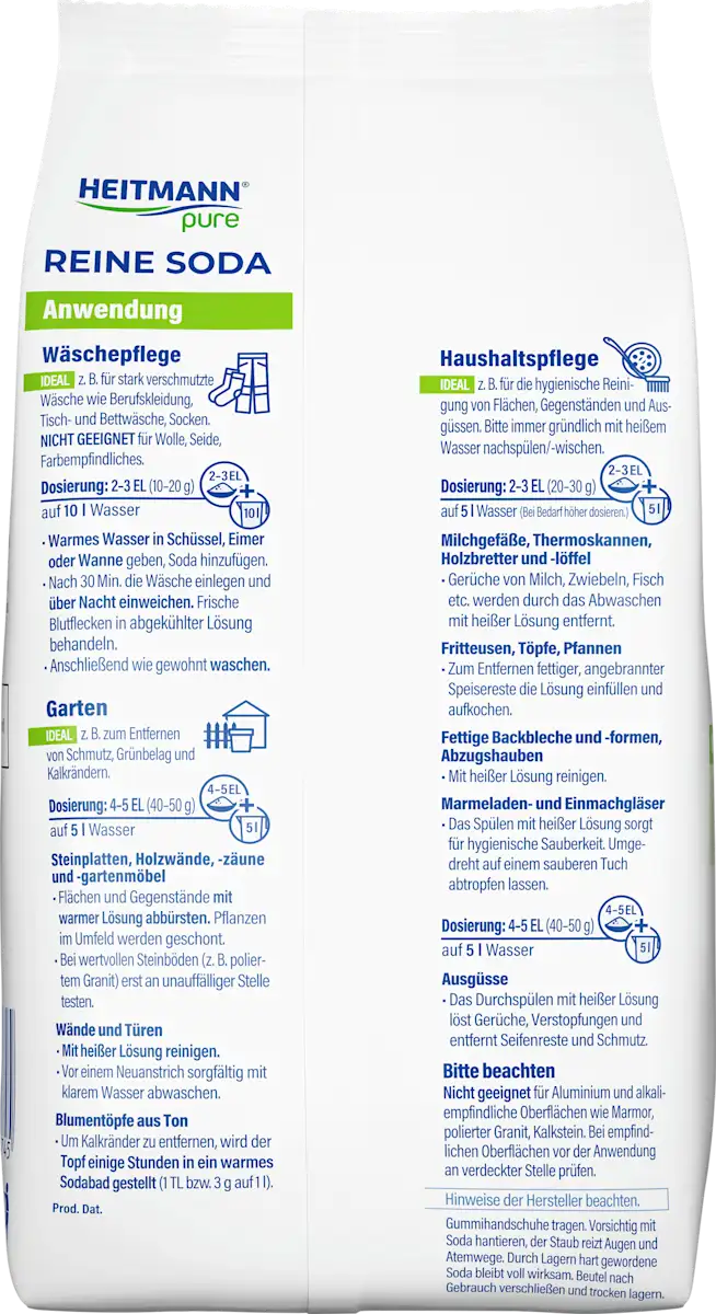 Heitmann Pure Soda Poeder Zuivere Multifunctionele Reiniging - Afbeelding 2