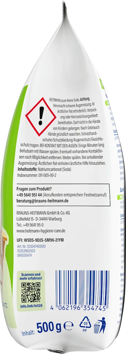 Heitmann Pure Soda Poeder Zuivere Multifunctionele Reiniging - Afbeelding 3