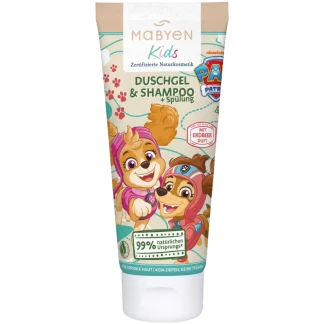 Mabyen Kinder 3‑in‑1 Douchgel, Shampoo & Conditioner Paw Patrol Aardbeigeur 180 ml